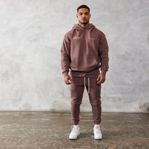 Vanquish Fitness Brown Unconquerable Oversized Pullover Hoodie Bruna | 6730-UYNRH