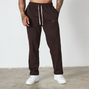 Vanquish Fitness Coffee Brown Signature Kollektion Hetero Leg Sweatpants Kaffe Bruna | 6573-HSNLG