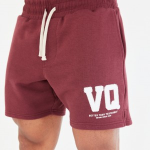 Vanquish Fitness Dark Burgundy Varsity Shorts Mörkvinröda | 8304-AUKBD