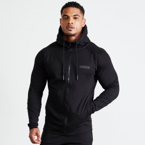 Vanquish Fitness Eclipse V2 Black Full Zip Front Hoodie Svarta | 5238-DTMNW