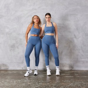 Vanquish Fitness Enhance Blue Leggings Blå | 4823-UTAJV