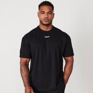 Vanquish Fitness Essential Black Oversized T Shirt Svarta | 2186-XFBIL