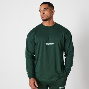 Vanquish Fitness Green Athletics Division Oversized Long Sleeve T Shirt Gröna | 8407-CZYDG