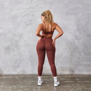 Vanquish Fitness Neutrala V2 Seamless Brown Legging Bruna | 0481-QBYDC