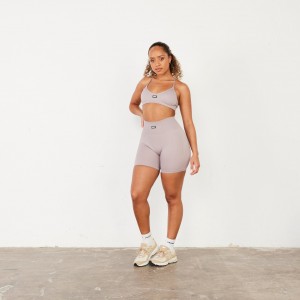 Vanquish Fitness Räfflad Seamless Blush Shorts Blush | 2049-LBGQP