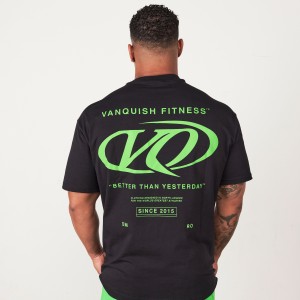 Vanquish Fitness TSP Black Racing Oversized T Shirt Svarta | 2573-QVNZE