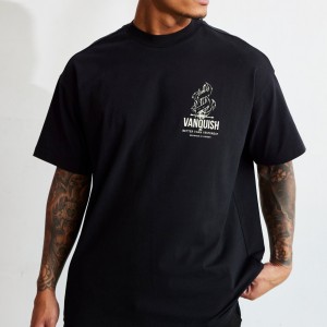 Vanquish Fitness TSP Black Sword Print Oversized T Shirt Svarta | 6589-SUWRE