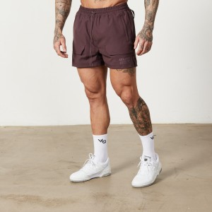 Vanquish Fitness Utility Plum 4" Shorts Plum | 8150-AOYJV