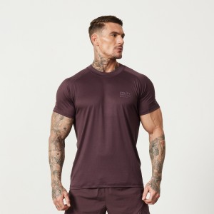 Vanquish Fitness Utility Plum T Shirt Plum | 4389-VUNEM