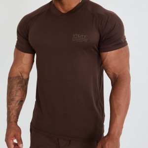 Vanquish Fitness Utility V3 Brown T Shirt Bruna | 1806-LSOHC