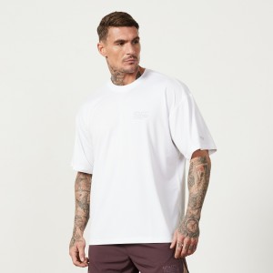 Vanquish Fitness Utility White Oversized T Shirt Vita | 3804-BGIRN