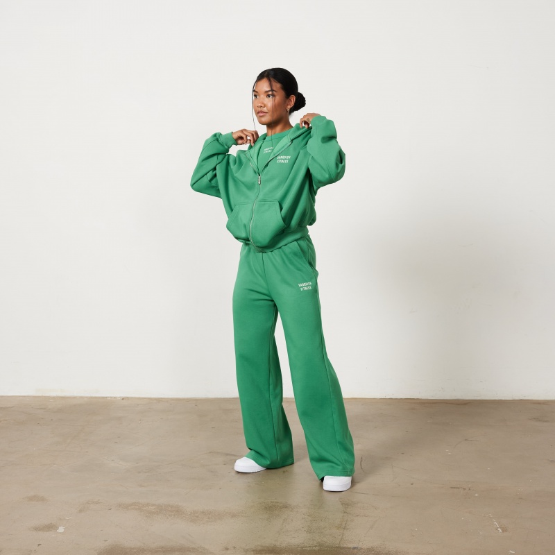 Vanquish Fitness Apple Green Rejuvenate Breda Leg Oversized Sweatpants Gröna | 0254-MLFUP