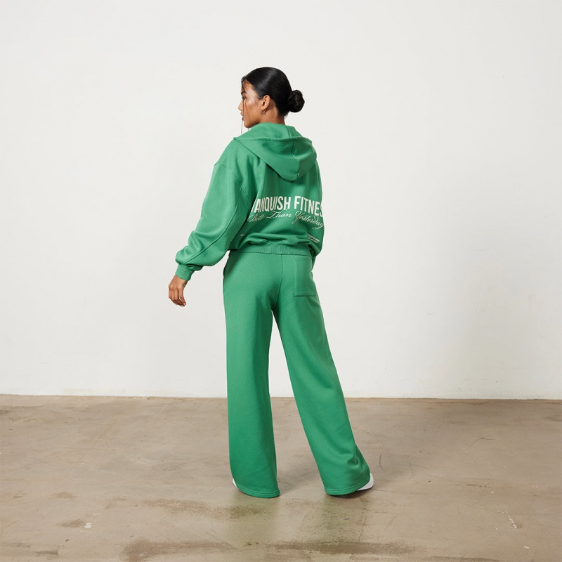 Vanquish Fitness Apple Green Rejuvenate Breda Leg Oversized Sweatpants Gröna | 0254-MLFUP