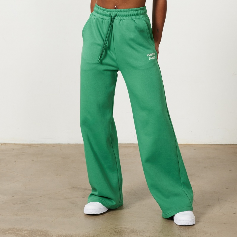 Vanquish Fitness Apple Green Rejuvenate Breda Leg Oversized Sweatpants Gröna | 0254-MLFUP