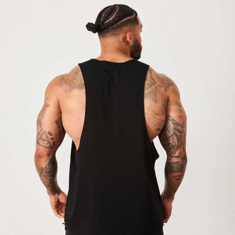 Vanquish Fitness BTY Black Loose Fit Tank Top Svarta | 3167-KVOUT