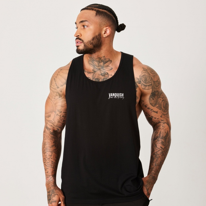 Vanquish Fitness BTY Black Loose Fit Tank Top Svarta | 3167-KVOUT