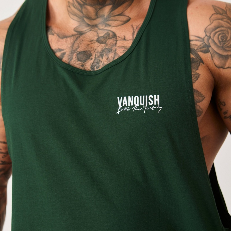 Vanquish Fitness BTY Palm Green Loose Fit Tank Top Gröna | 8269-AMJDC