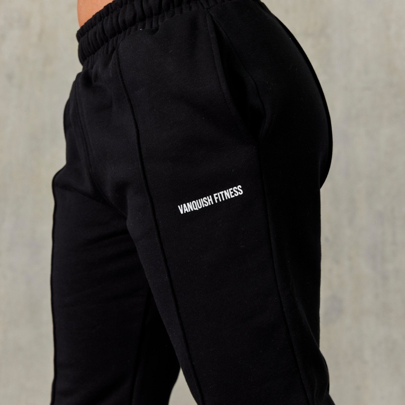 Vanquish Fitness Balance Black Pintuck Sweatpants Svarta | 6750-JKLFI