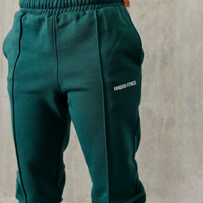 Vanquish Fitness Balance Green Pintuck Sweatpants Gröna | 5943-HXMTI