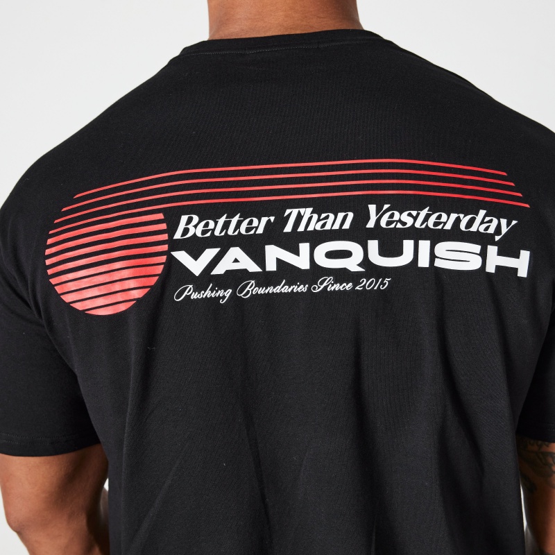 Vanquish Fitness Black Athletics Division Oversized T Shirt Svarta | 8591-DVWHX