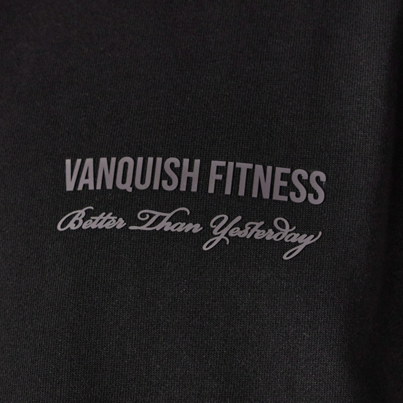 Vanquish Fitness Black Signature Kollektion Quarter Zip Tröja Svarta | 8490-NAXCG