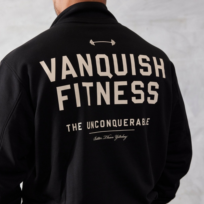 Vanquish Fitness Black Unconquerable Quarter Zip Tröja Svarta | 0137-LQRAU