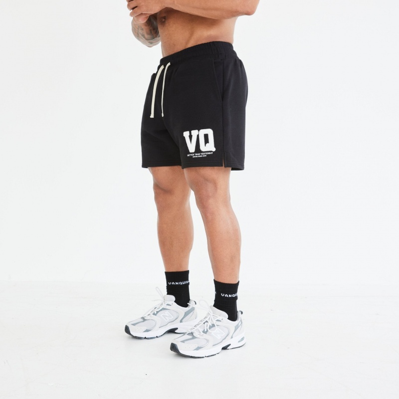 Vanquish Fitness Black Varsity Shorts Svarta | 5149-HTIQB