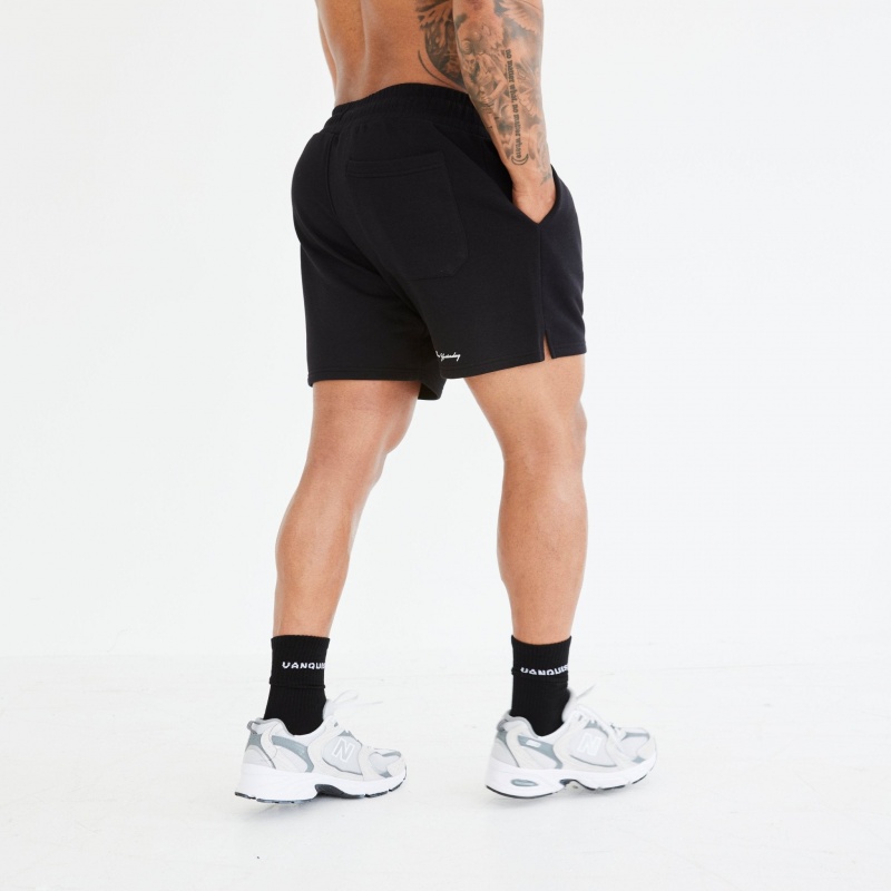 Vanquish Fitness Black Varsity Shorts Svarta | 5149-HTIQB