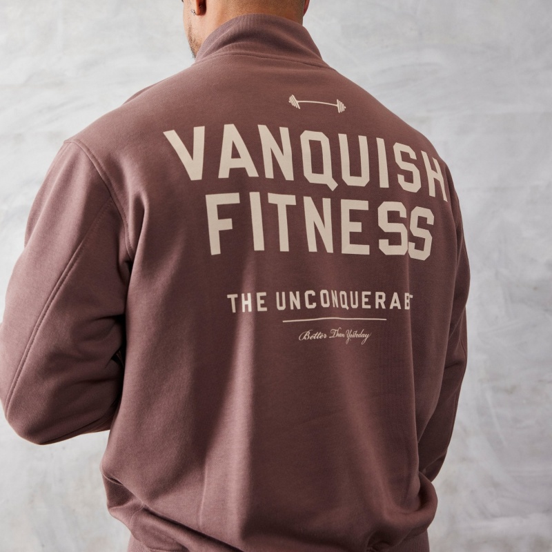 Vanquish Fitness Brown Unconquerable Quarter Zip Tröja Bruna | 6195-ZYGIE