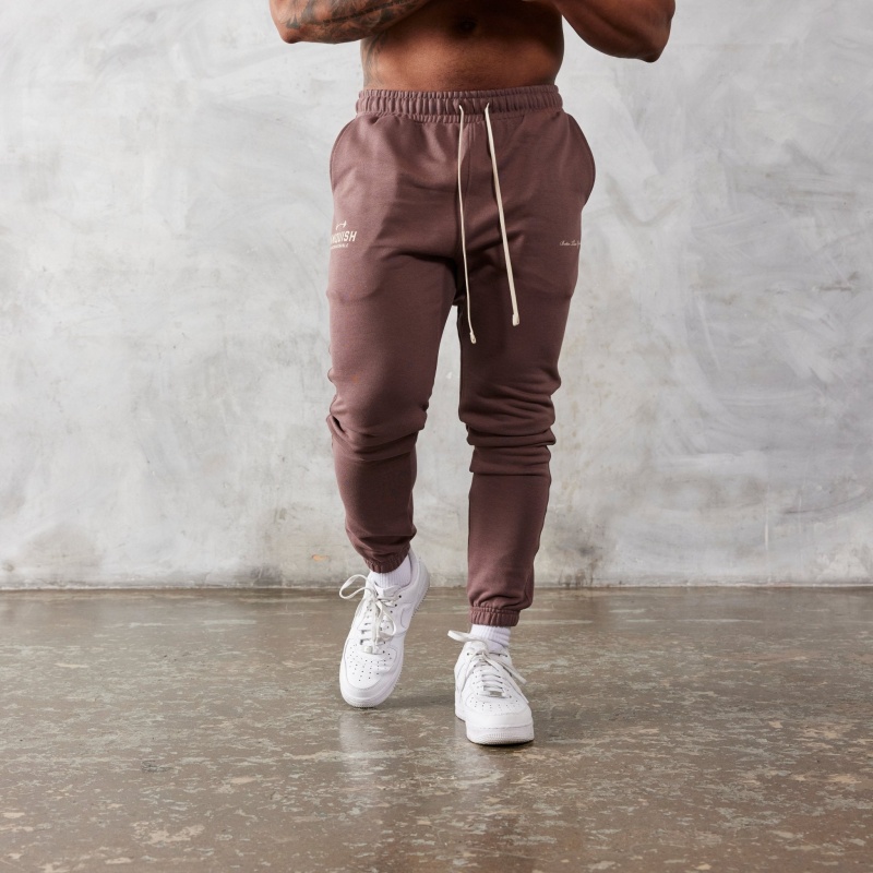 Vanquish Fitness Brown Unconquerable Tapered Sweatpants Bruna | 7641-JQKEH