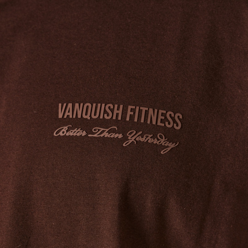 Vanquish Fitness Coffee Brown Signature Kollektion Hetero Leg Sweatpants Kaffe Bruna | 6573-HSNLG