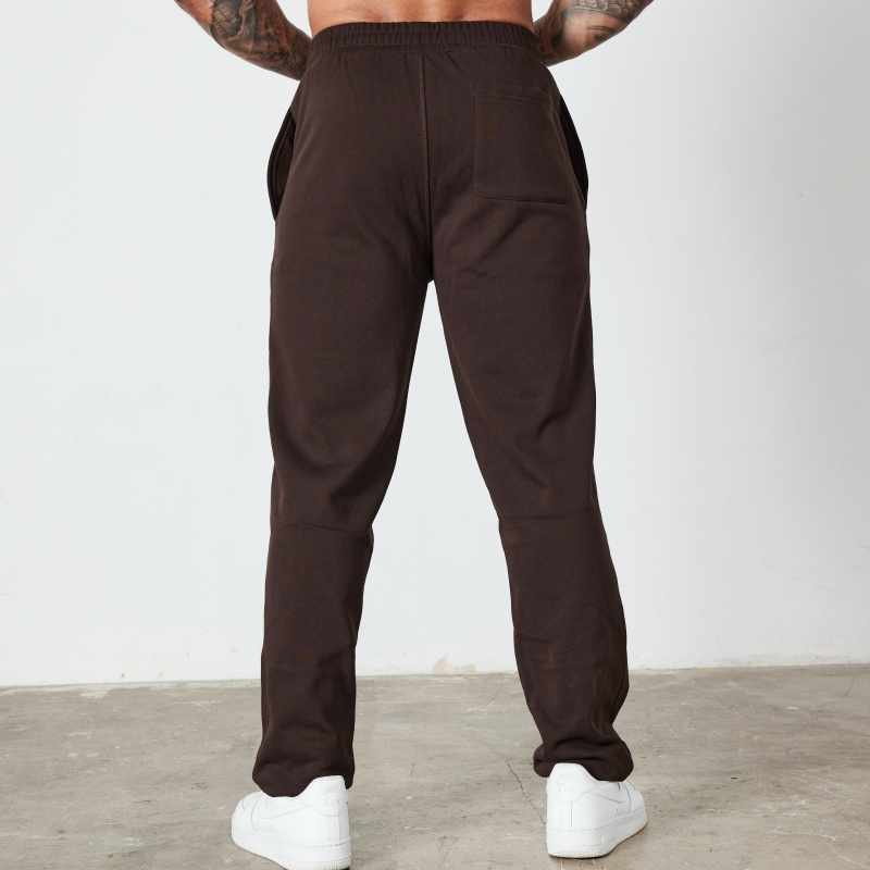 Vanquish Fitness Coffee Brown Signature Kollektion Hetero Leg Sweatpants Kaffe Bruna | 6573-HSNLG