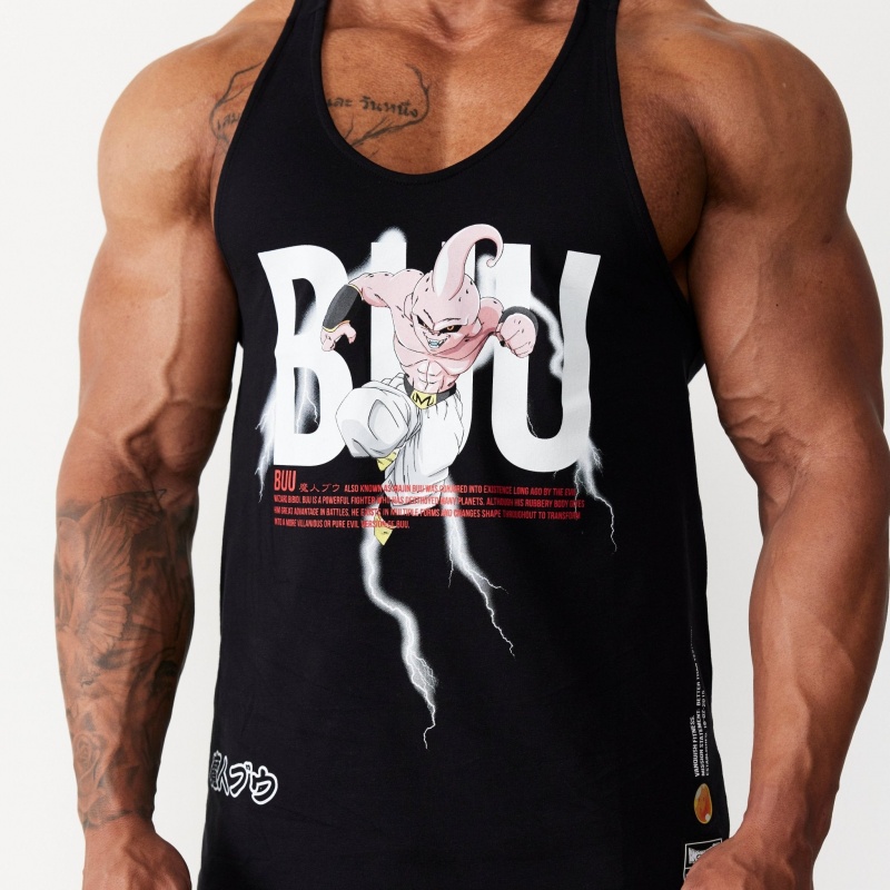 Vanquish Fitness DBZ Buu Black Stringer Vest Svarta | 6150-IRNBL