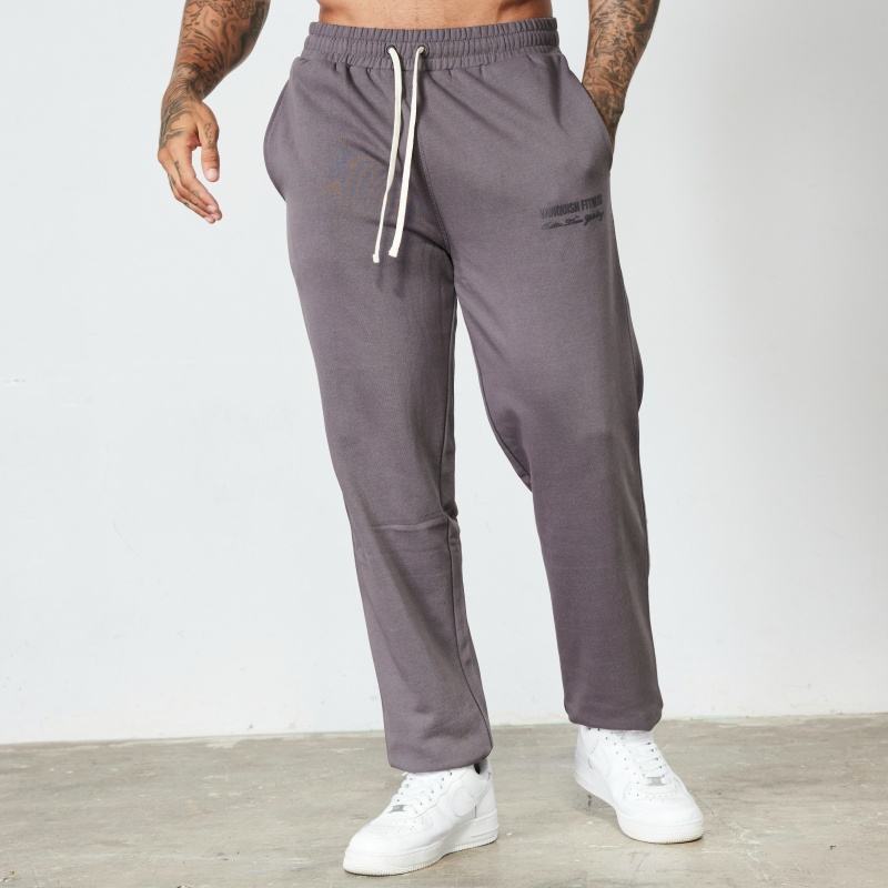 Vanquish Fitness Dark Grey Signature Kollektion Hetero Leg Sweatpants Mörkgrå | 7564-NBYTR