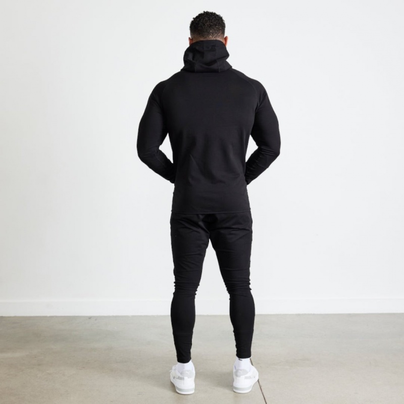 Vanquish Fitness Eclipse V2 Black Full Zip Front Hoodie Svarta | 5238-DTMNW