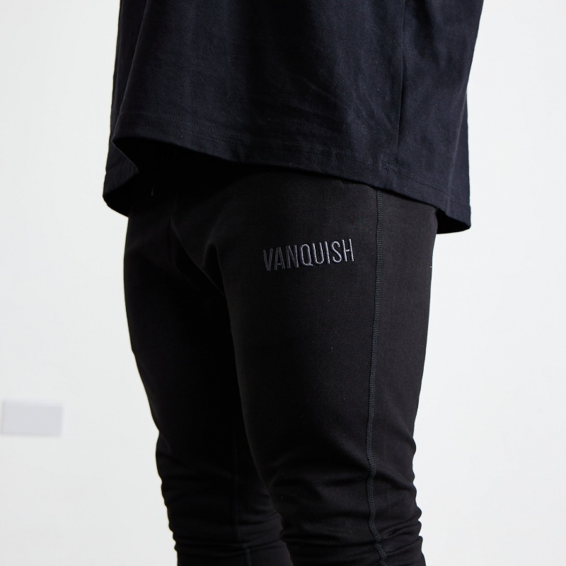 Vanquish Fitness Eclipse V2 Black Tapered Sweatpants Svarta | 1276-GILHE