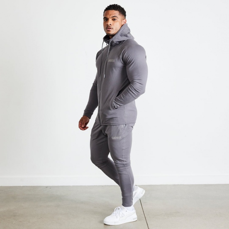 Vanquish Fitness Eclipse V2 Grey Tapered Sweatpants Grå | 7546-KNUWC