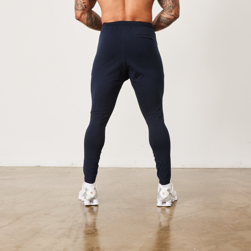 Vanquish Fitness Eclipse V2 Navy Blue Tapered Sweatpants Marinblå Blå | 1935-IQHTX