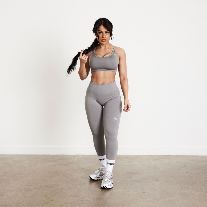 Vanquish Fitness Elevate Seamless Petite Smoke Grey Leggings Grå | 9105-KSLWD