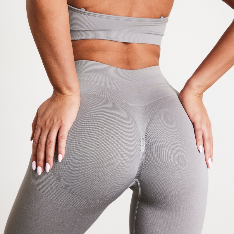 Vanquish Fitness Elevate Seamless Petite Smoke Grey Leggings Grå | 9105-KSLWD