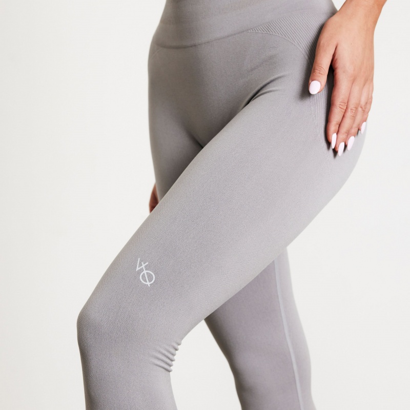 Vanquish Fitness Elevate Seamless Smoke Grey Leggings Grå | 8710-VJRPT