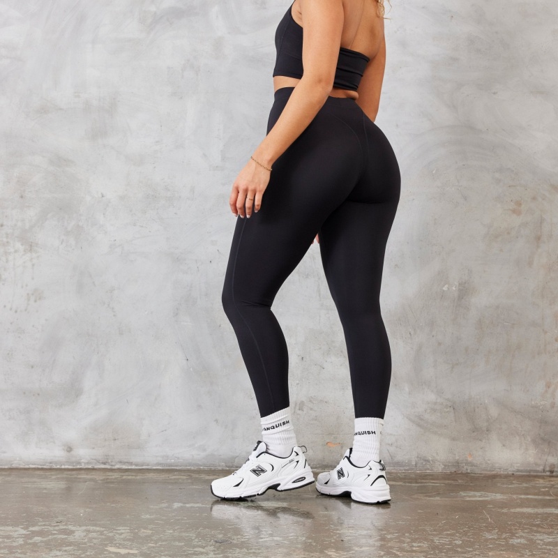 Vanquish Fitness Enhance Black Leggings Svarta | 9753-QAKTX