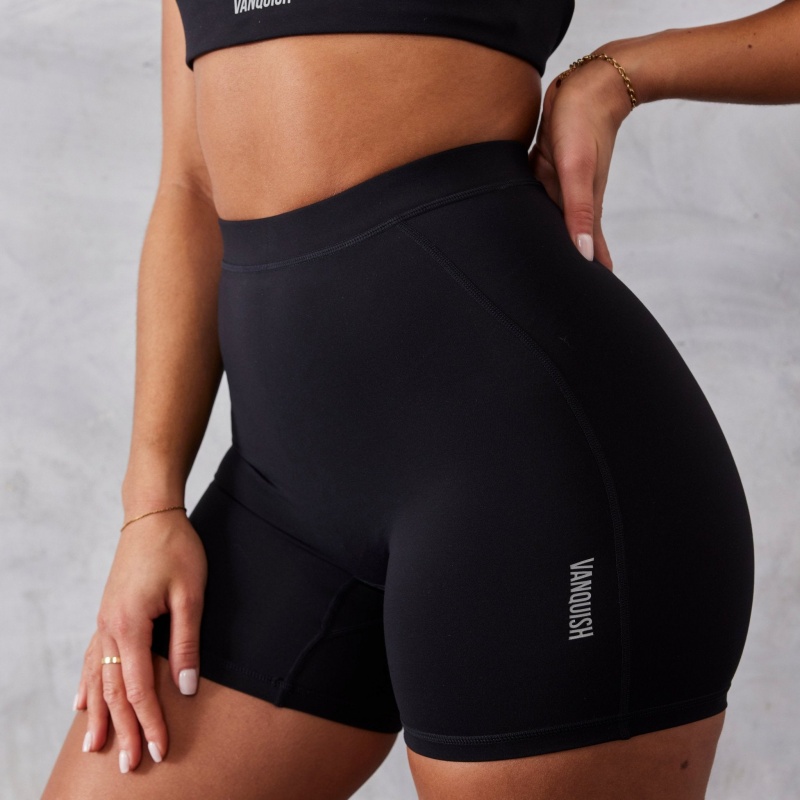 Vanquish Fitness Enhance Black Shorts Svarta | 8369-PDJHR