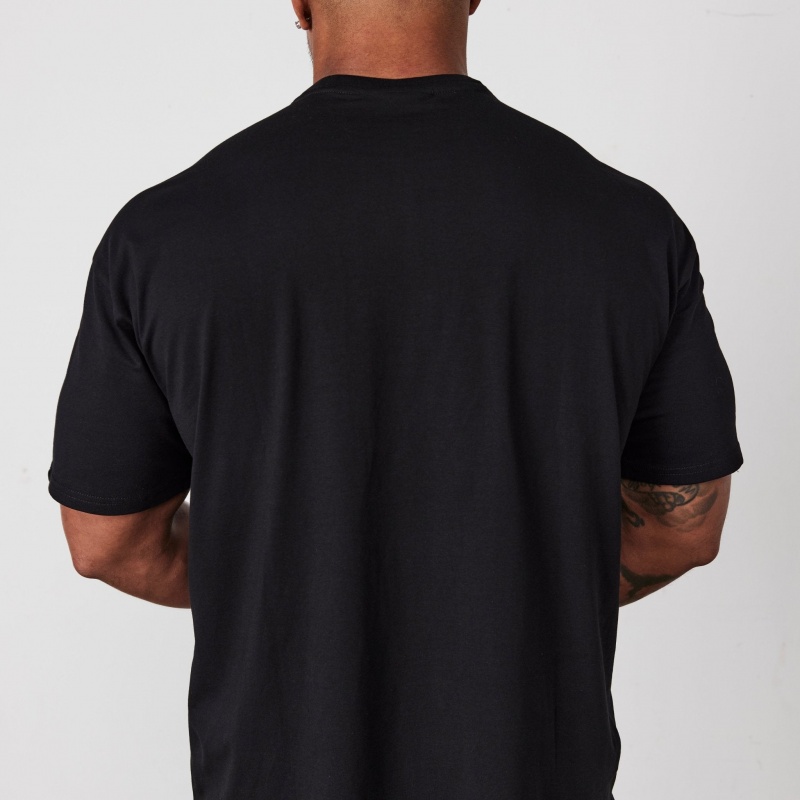 Vanquish Fitness Essential Black Oversized T Shirt Svarta | 2186-XFBIL