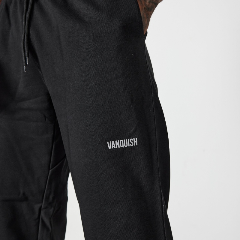 Vanquish Fitness Essential Black Oversized Sweatpants Svarta | 6452-GPXCY