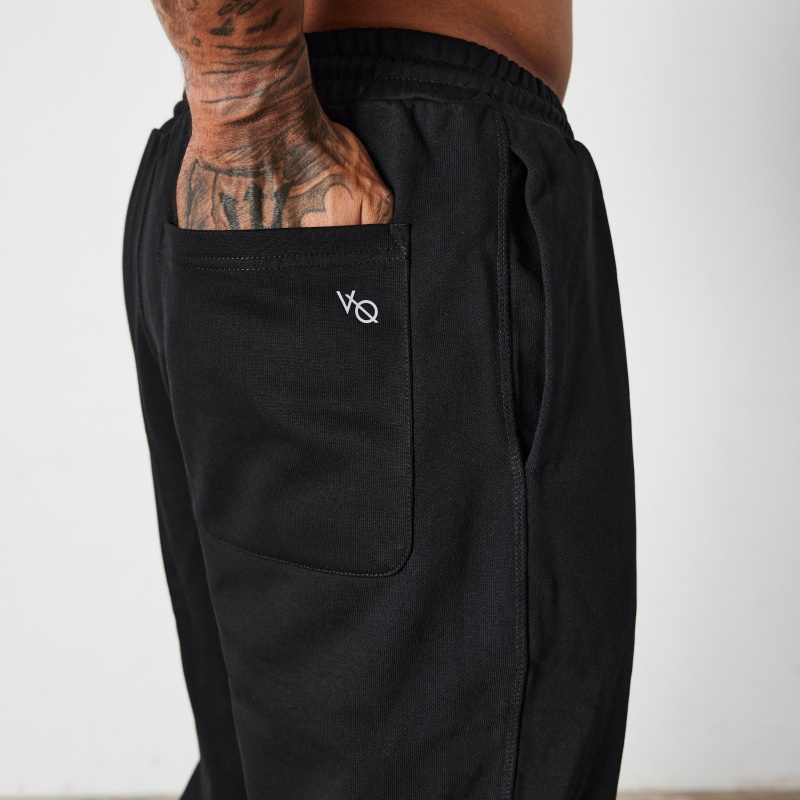 Vanquish Fitness Essential Black Oversized Sweatpants Svarta | 6452-GPXCY