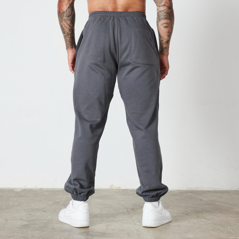 Vanquish Fitness Essential Denim Blue Oversized Sweatpants Blå | 6327-KPCHG