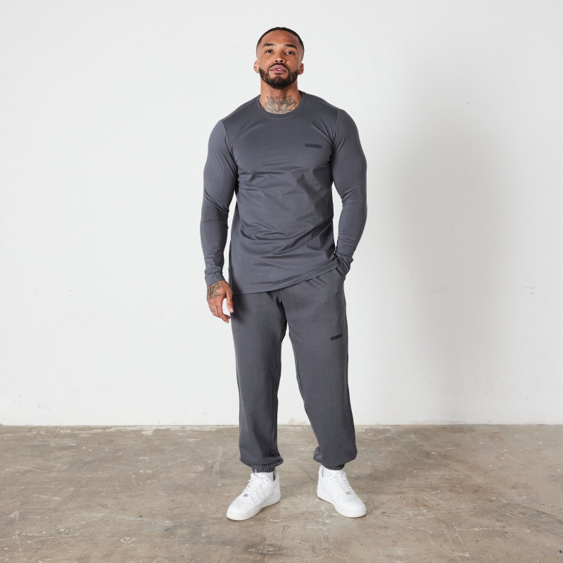 Vanquish Fitness Essential Denim Blue Oversized Sweatpants Blå | 6327-KPCHG