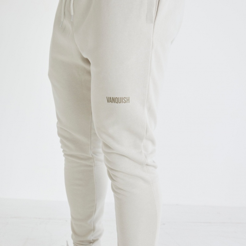 Vanquish Fitness Essential Stone Tapered Fit Sweatpants Stone | 5168-IOJZC