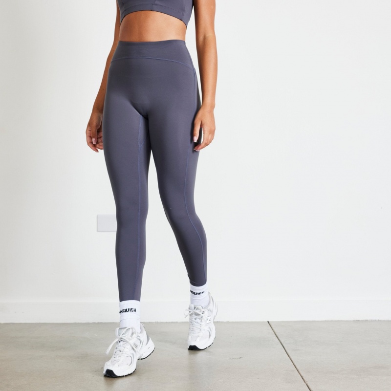 Vanquish Fitness Evolve Charcoal Grey High Waisted Leggings Grå | 5713-BFPDG